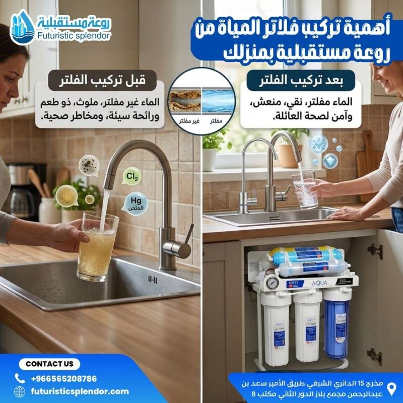 أهمية تركيب فلاتر المياه من روعة مستقبلية بمنزلك